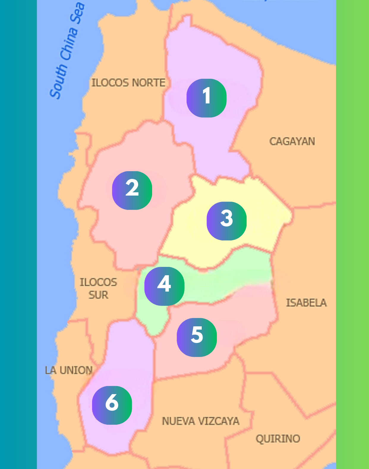 Static map of the Cordillera region